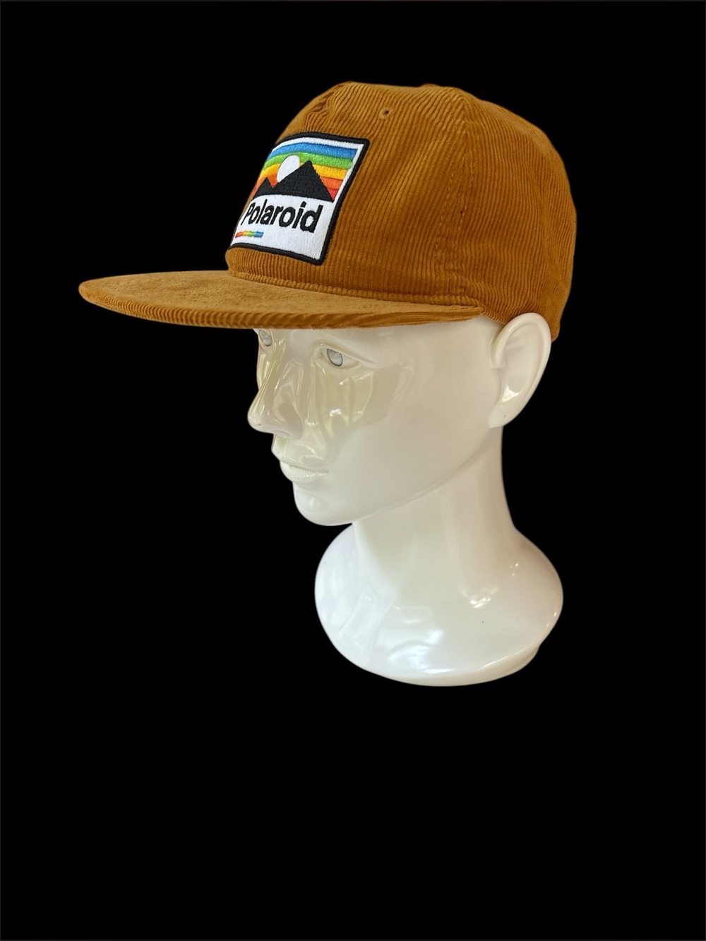 Polaroid Mad Engine Baseball Cap Corduroy Mustard Gold Snapback Adjustable NWT